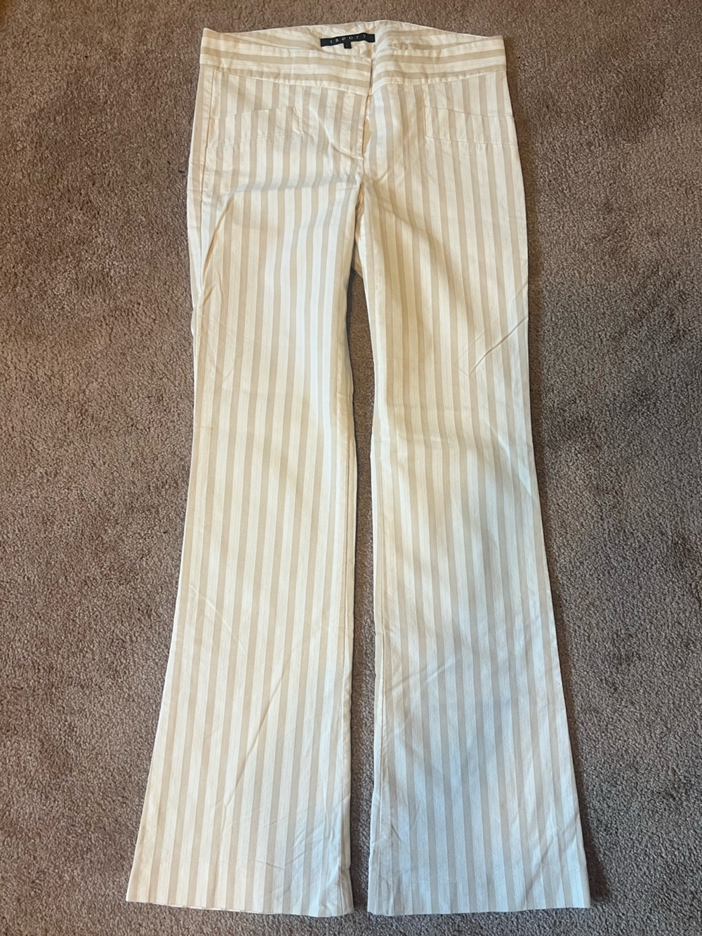 Theory Cream and White Trousers size 2